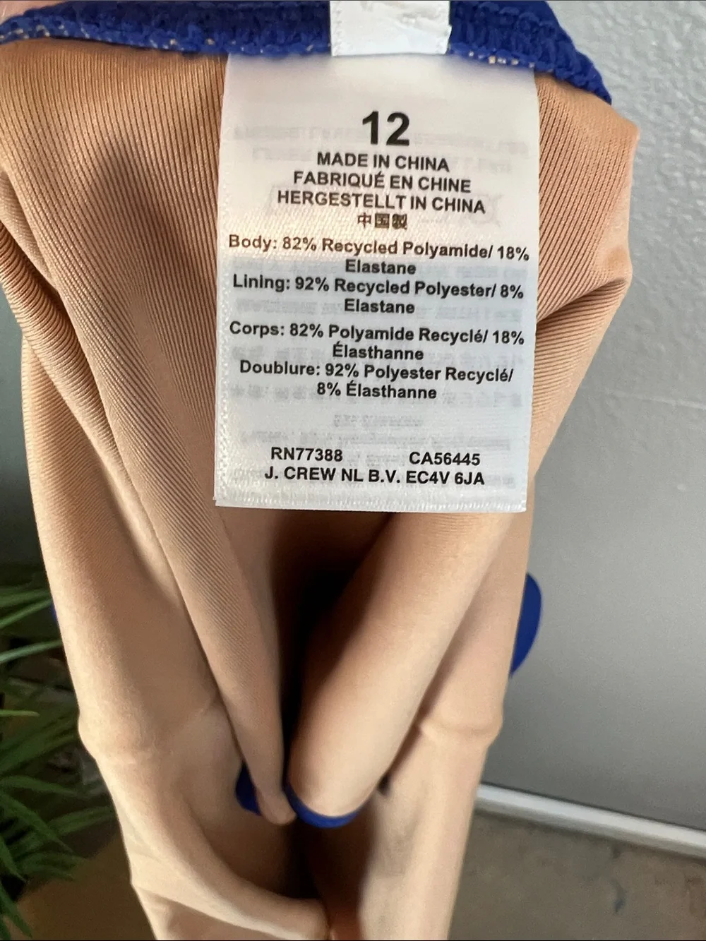 NWT J. Crew Crossback Swimsuit One Piece Blue 12 - Picture 11 of 12